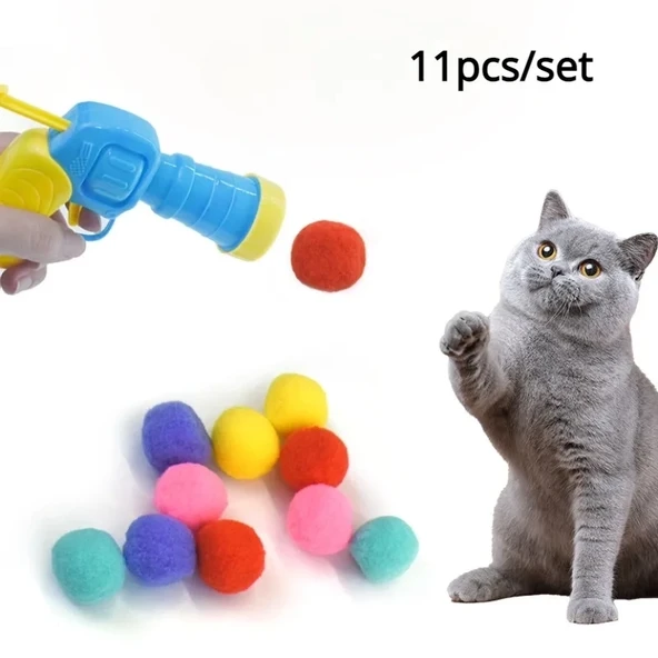 Peluş Top Atan İnteraktif Kedi Oyuncağı ürün görseli 1
