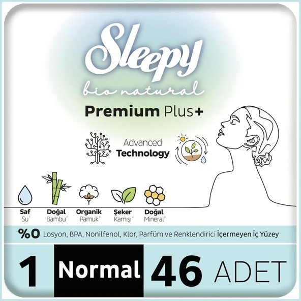 Bio Natural Premium Plus Mega Normal Ped 46 Adet ürün görseli 1