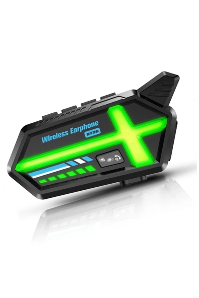 Bt26 Motosiklet Kask Kulaklık Bluetooth Rgb Işıklı 2 Eşleşme Özellikli 1000 Mah Intercom ürün görseli 1