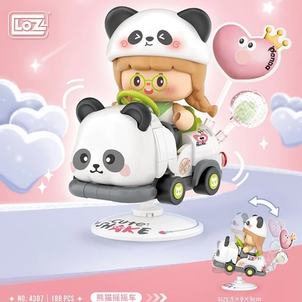 LZ-4307 LOZ PANDA SALLANAN SÜRÜŞ 188 PARÇA BLOCK OYUNCAK ürün görseli 1