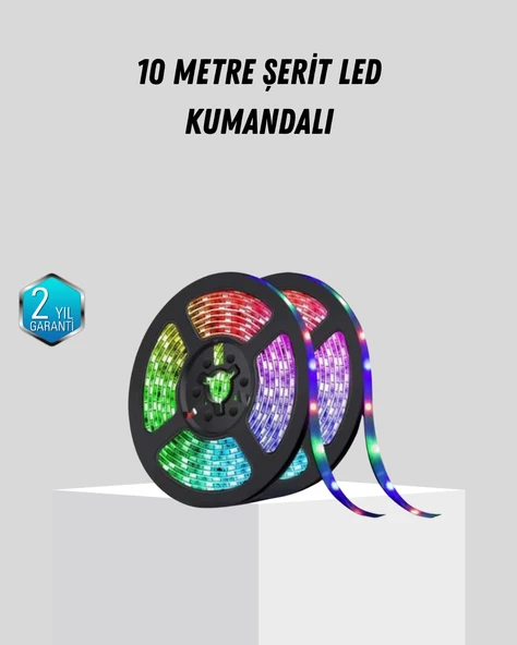 Smart Şerit Led Işık – Uzaktan Kumandalı, Usb Girişli, Müzik Modlu ürün görseli 1