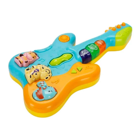 Sesli ve Işıklı Hayvan Figürlü Gitar - Resim 4