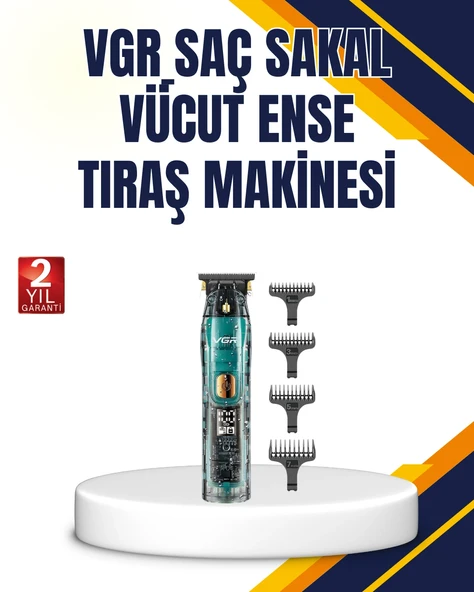 Vgr V-695 Profesyonel Tıraş Makinesi Seramik Bıçaklı Turbo Güçlü Motor ürün görseli 1
