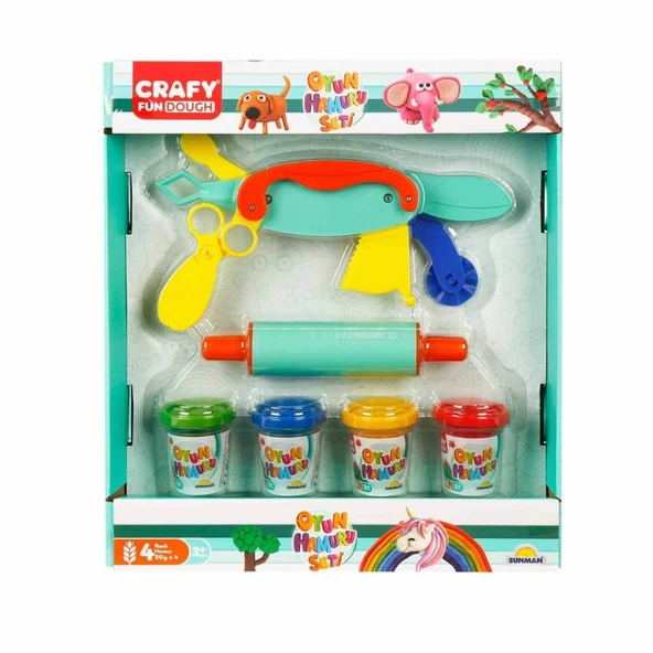 Oyun Hamuru Şekillendirme Seti 200 gr 6 Parça Pembe Merdane - Resim 4