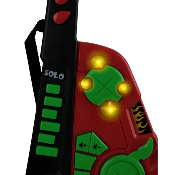 Led Işıklı Melodili Askılı Müzikli Gitar - Resim 3