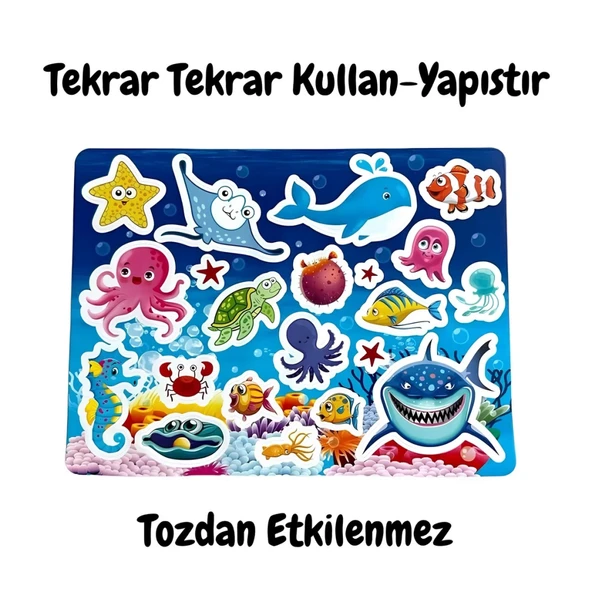 Tekrar Kullanılabilen Sticker Seaworld - Resim 2