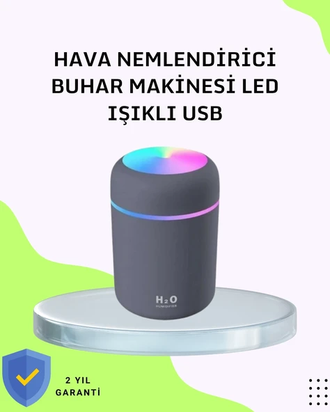 Taşınabilir Hava Nemlendirici – Renkli Işık Ve Usb Bağlantı ürün görseli 1