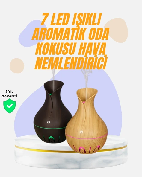 Led Işıklı Ultrasonik Oda Nemlendirici Ve Uçucu Yağ Difüzörü ürün görseli 1