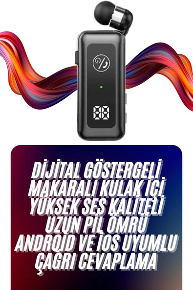 Makaralı Bluetooth Kulaklık Telefon Uyumlu Makaralı Tf Kart Girişli Güç Göstergeli ürün görseli 1