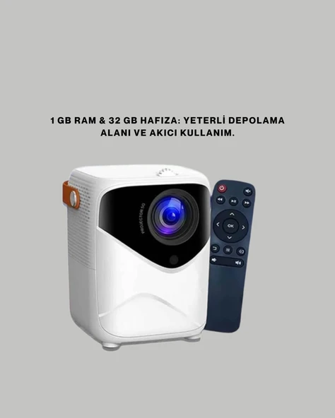 Android Sistemli Mini Projektör – Uygulama Destekli Akıllı Kullanım - Resim 3