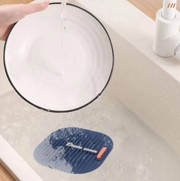Süzgeçli Lavabo Gider Koruyucu Mat Gri - Resim 3