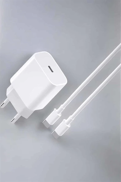 İos Uyumlu Type-c Girişli Hızlı Şarj 15/15 Pro Max Adaptör Ve Kablosu ürün görseli 1