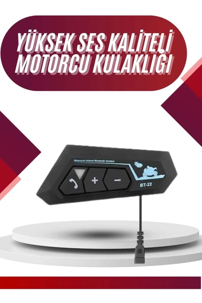 Intercom Bluetooth Kask Kulaklık Motosiklet Kulaklık 5.0 Bluetooth ürün görseli 1