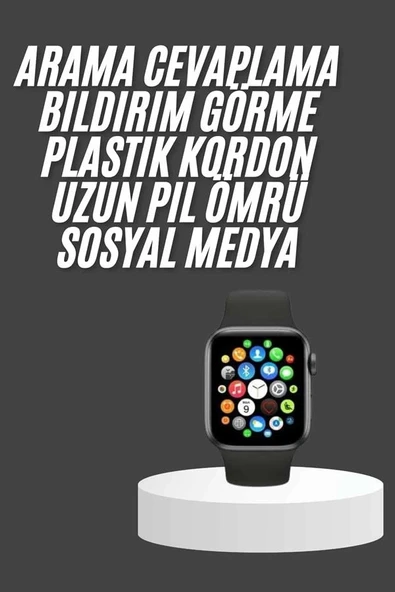 Akıllı Saat Çok Fonksiyonlu Uyku Takibi Adımsayar Nabız Ölçer Arama Cevaplayan ürün görseli 1