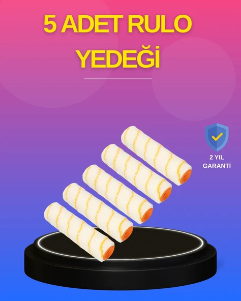 5’li Detay Boya Rulo Takımı Pürüzsüz Yüzey İçin İdeal ürün görseli 1