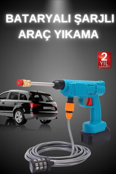 Şarjlı Ve Yüksek Basınçlı Oto Yıkama Makinesi Ve Sulama Tabancası Bahçe Yıkama Makinesi ürün görseli 1