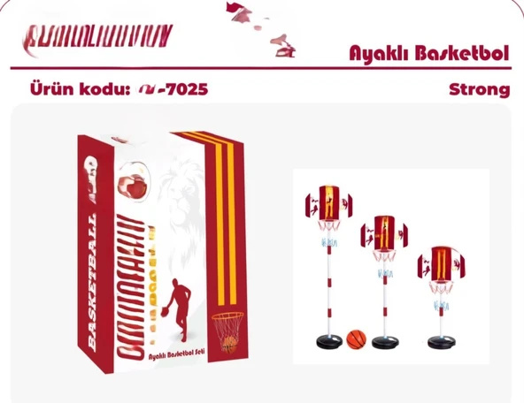 7025 SARI KIRMIZI BASKETBOL POTASI ürün görseli 1