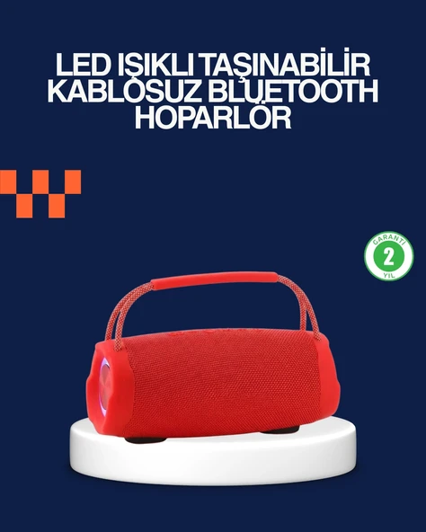 Derin Baslı Çift Hoparlörlü Taşınabilir Kablosuz Hoparlör ürün görseli 1