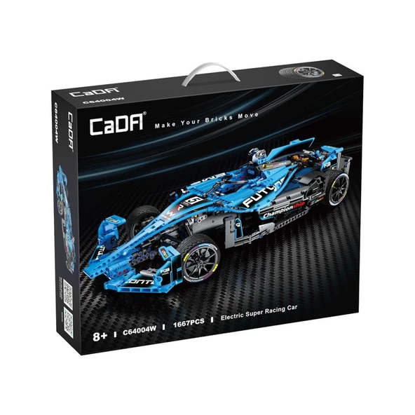 C64004W Cada Electric Racing Super Car Blok Seti 1667 Parça -Vagon life ürün görseli 1