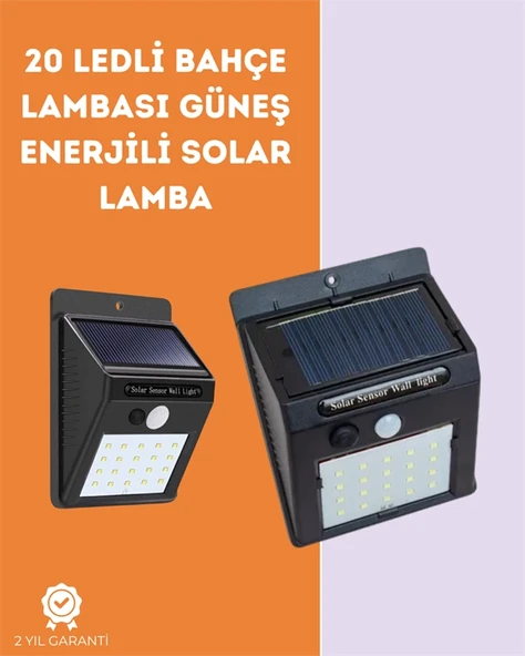 Kablosuz Solar Led Lamba | Bahçe, Veranda, Merdiven Işığı, Otomatik Aç-kapa Sensörlü ürün görseli 1
