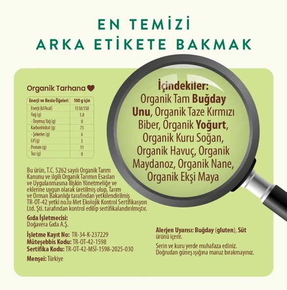Organik Tarhana 400 Gr ürün görseli 1