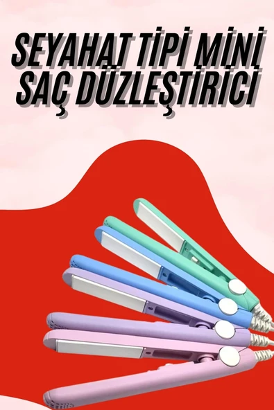 Seyahat Tipi Taşınabilir Saç Düzleştirici Saç Şekillendirici Yüksek Isı Ayarlı ürün görseli 1