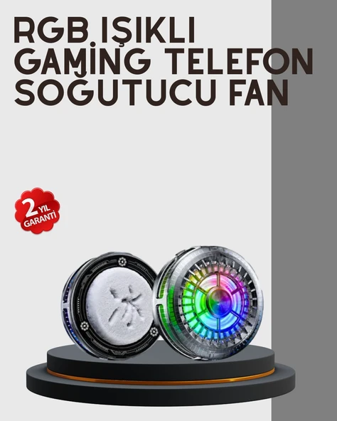 Rgb  Telefon Fanı Sessiz Soğutucu Tüm Akıllı Telefonlara Uygun ürün görseli 1