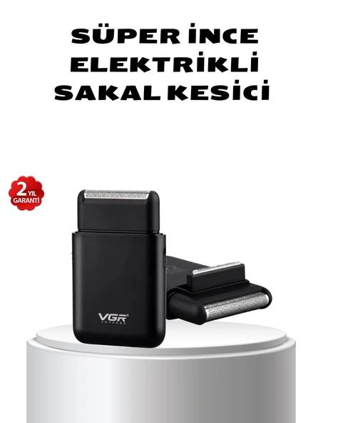 Elektrikli Tıraş Makinesi Çift Başlıklı Ultra İnce Tasarım ürün görseli 1