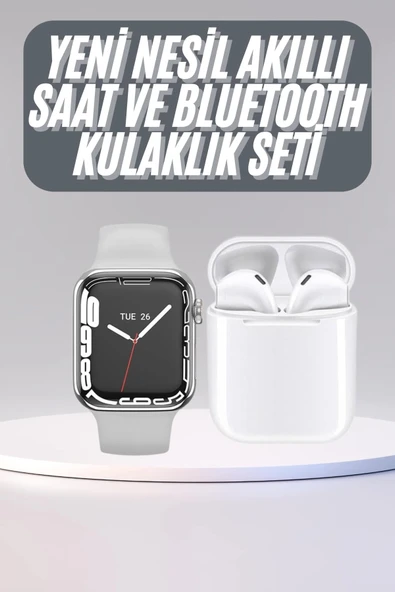 Akıllı Saat Kulaklık Hediyeli Uyku Ve Sağlık Takibi Yapabilen Uzun Ömürlü ürün görseli 1