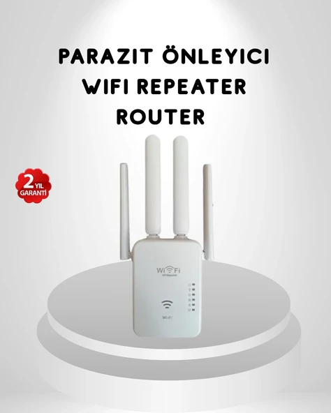 300mbps Wifi Menzil Genişletici 4 Antenli Wpa3 Güvenlikli Priz Tipi Repeater ürün görseli 1