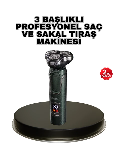 Kablosuz Profesyonel Erkek Bakım Seti – 3 Başlıklı, 3d Akıllı Kesim, Taşınabilir ürün görseli 1