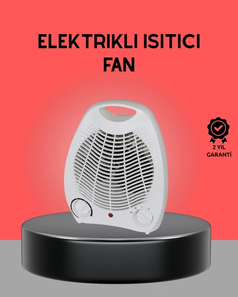 Mini Elektrikli Isıtıcı 2000w – Termostatlı Fanlı Isıtma, Taşınabilir Tasarım ürün görseli 1