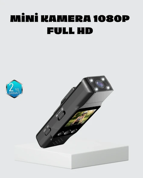 Mini Güvenlik Kamerası 1080p 3mp Fotoğraf 180° Ayarlanabilir Lens Usb Şarjlı ürün görseli 1