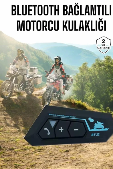 İnterkom Intercom Kask Kulaklık Bt22 Bluetooth Motosiklet Kulaklık 5.0 Bluetooth ürün görseli 1