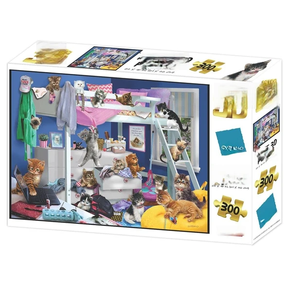Yatak Odası Kedileri Puzzle 300 Parça ürün görseli 1