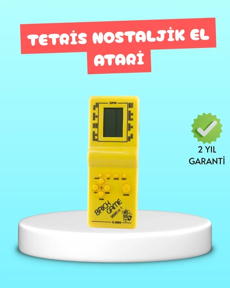 Taşınabilir El Aterisi Gameboy – Klasik Tetris Oyunu, Pil İle Çalışan Mini El Konsolu ürün görseli 1
