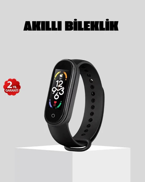 Bluetooth Akıllı Bileklik Spor Modlu Kalp Atış Takipli Uyku Analizli ürün görseli 1