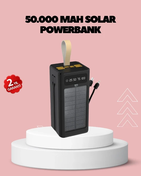 Kamp Ve Outdoor Kullanıma Uygun Güneş Panelli Powerbank ürün görseli 1