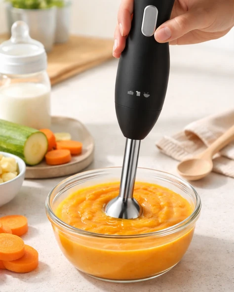Ergonomik Tasarımlı El Blenderı Paslanmaz Çelik Metal Blender Ayağı ürün görseli 1
