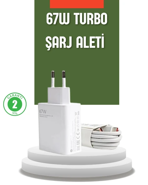 67 Watt Turbo Şarj Cihazı Redmi Note 10 11 12 Uyumlu ürün görseli 1