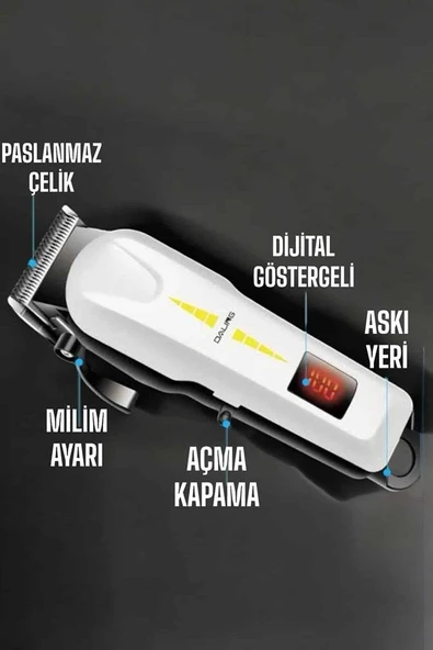 Tıraş Makinesi Uzun Ömürlü Batarya, Keskin Bıçaklar Ve Profesyonel ürün görseli 1