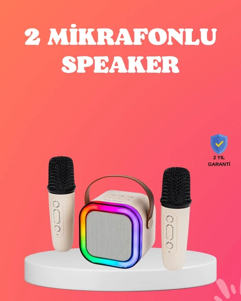 Bluetooth 5.0 Destekli Kablosuz Karaoke Hoparlör ürün görseli 1
