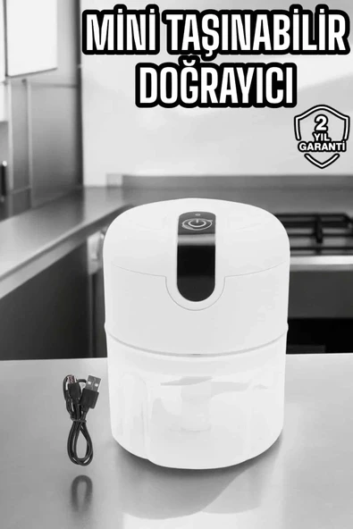 Şarjlı Mini El Rondosu Doğrayıcı Taşınabilir 250 Ml Çelik Bıçaklı ürün görseli 1