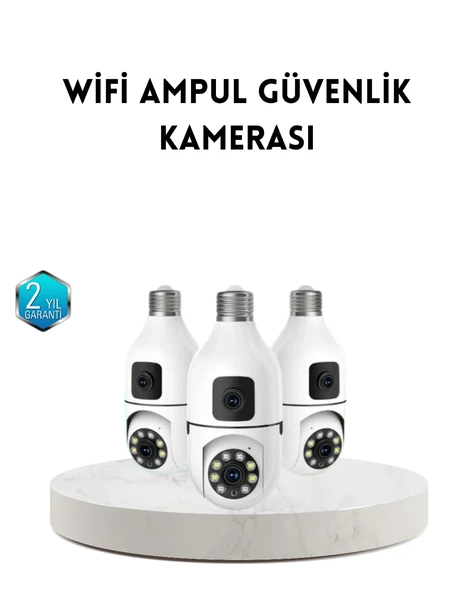 Ampul Tipi Wifi Kamera 2mp Lensli Full Hd Görüntü Ve Akıllı Hareket Algılama ürün görseli 1