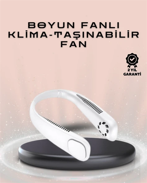 Giyilebilir Sessiz Fan | 224g Hafif, Bladeless Güvenli Tasarım, 5 Vitesli Soğutma, Usb Şarjlı Fan ürün görseli 1