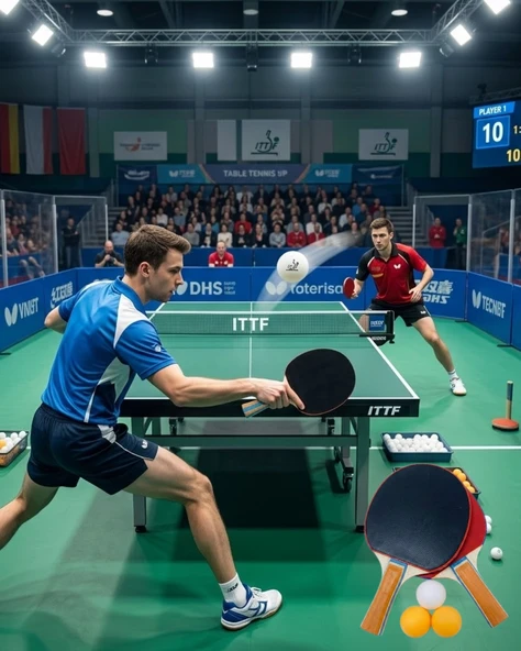 Masa Tenisi Oyun Seti 2 Raket 3 Top Evde Spor Ve Eğlence ürün görseli 1