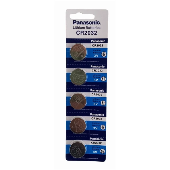 Panasonic Cr2032 3v Lityum Bios Baskül Terazi Pili 5’li Kartela 5 Adet ürün görseli 1