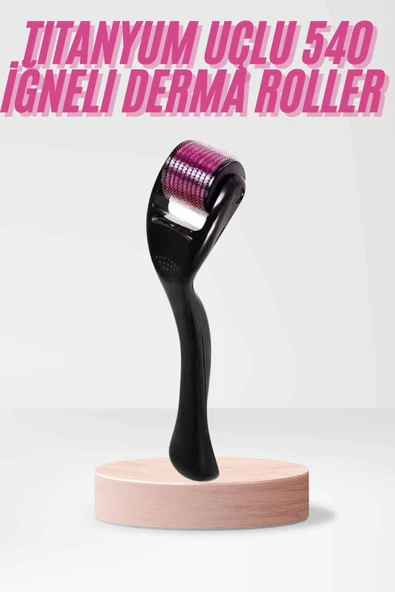 540 Iğneli Derma Roller 1mm Titanyum Uçlu Saç Kaş Serum Kullanımına Uygun ürün görseli 1