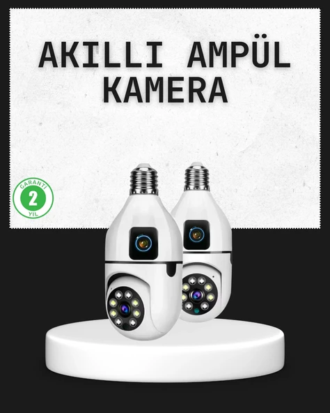 Tak Çalıştır Ampul Kamera – Full Hd 1080p Kablosuz Güvenlik Çözümü ürün görseli 1