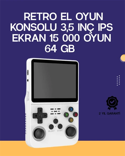 Retro El Konsolu 64 Gb – 15.000 Oyun, Geniş Platform Desteği, 3.5” Ips Ekran ürün görseli 1